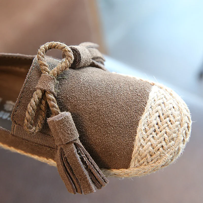 LIULIVERSON~Autumn Kids Casual Leather Shoes for Baby Boys British Flats Fringes Sneakers Girls Fisherman Sports Shoe | Детская одежда