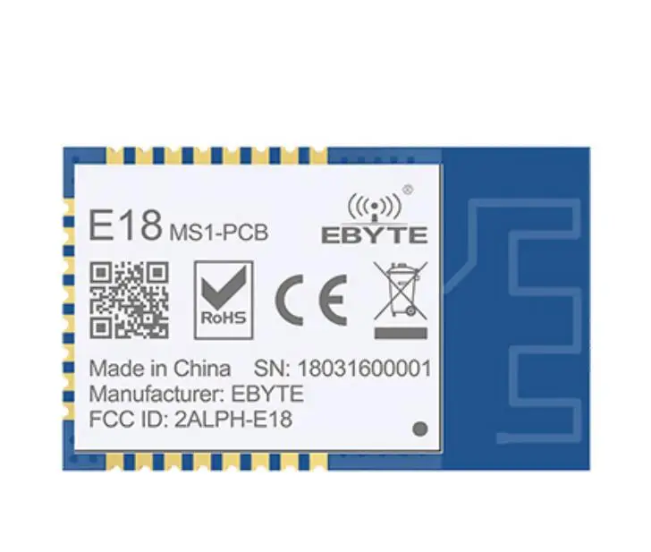 E18-MS1-PCB CC2530+ CC2592 CC2530F256+ PA(CC2592) беспроводной модуль 2,4 г zigbee PEX/IPX 20dBm/0,8 км IO/0,2 км 4 дБ - Комплект: E18-MS1-PCB