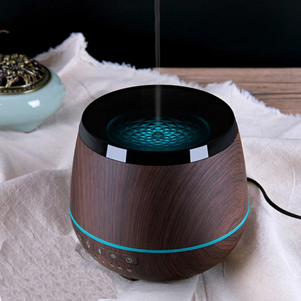 Wood grain Портативный динамик, Bluetooth, динамик для дома, красивый и красивый с увлажнителем, музыкальный плеер, 4 цвета, светодиодный свет - Цвет: Wood grain