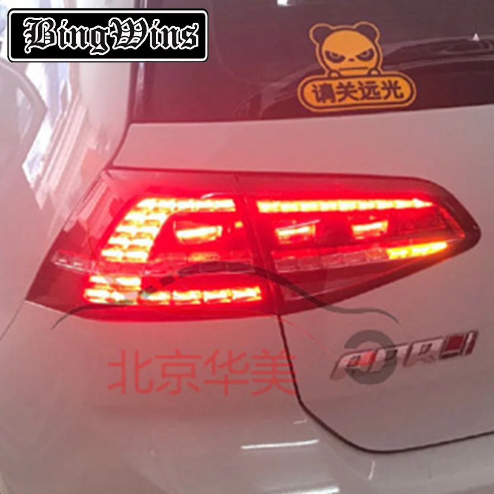 melhor Luz Traseira Do Carro Para Vw Golf 7 Lanternas Traseiras 2013-2016 Golf7 Mk7 Led Movendo Sinal De Volta Luz Da Cauda Gti R20 Lâmpada Traseira Taiwan Feita