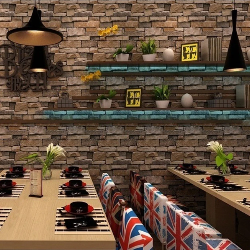 3D наклейки на стену имитация кирпича Декор для спальни украшения дома камень ПВХ