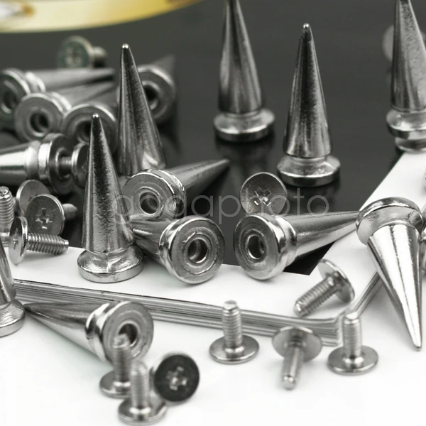 Металлические конусные шипы 20 шт. цилиндрические винты с заклепками кожаная
