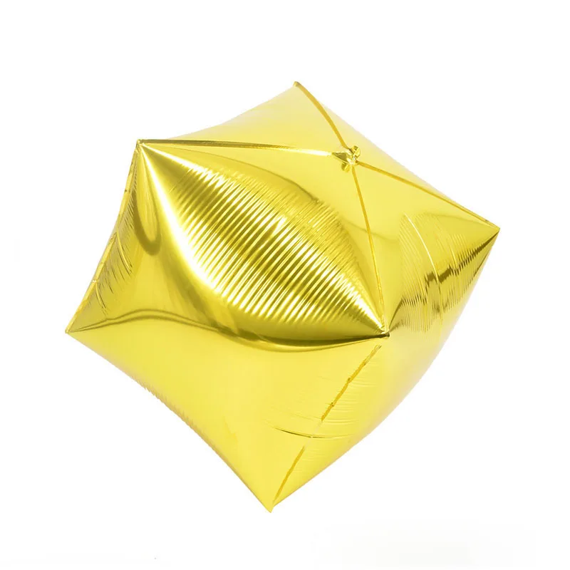 Cube Gold 1 шт. 24 дюйма 4D куб квадратные алмазные Круглые Алюминиевые шарики, День подарков будущей матери украшения на день рождения фольги Свадебный шар торжества - Цвет: Cube Gold