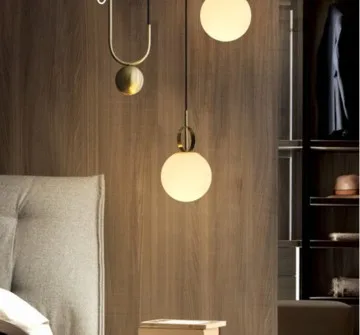 Скандинавские подвесные светильники Глобус стеклянный шар подвесной светильник