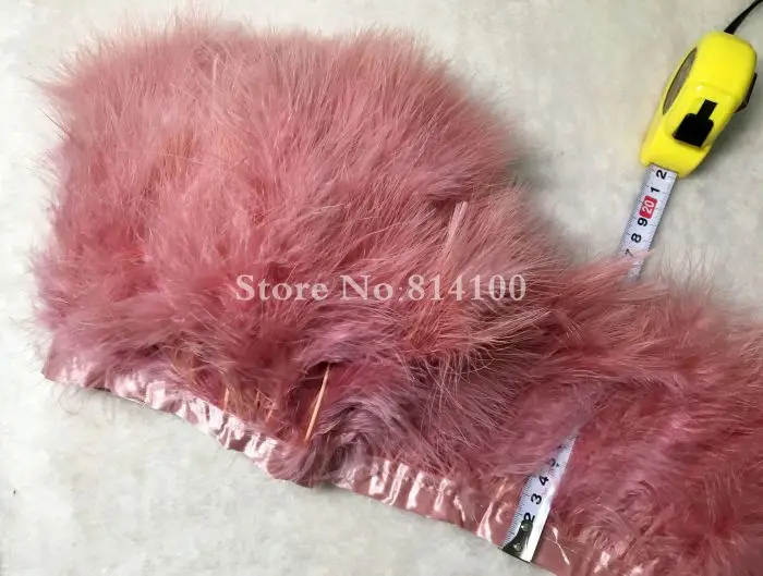 pink meat 2 м/лот, 5-6 дюймов, перья ярко-синего цвета, отделка, платье, перо для шитья, индейка, бахрома с атласной фиброй, костюмы, перо, крафты - Цвет: pink meat