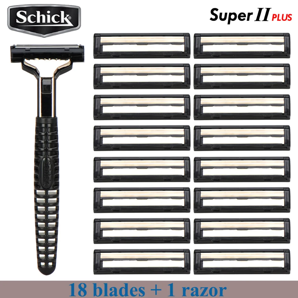 Набор лезвий для бритвы Schick Super II PLUS 18 + 1 держатель бритвы|Бритва| |