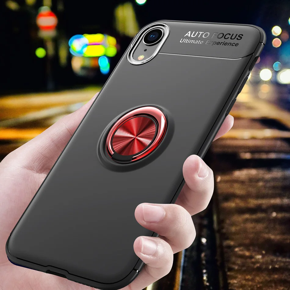 Бампер для iPhone XS чехол Max автомобильный держатель подставка кольцо на палец