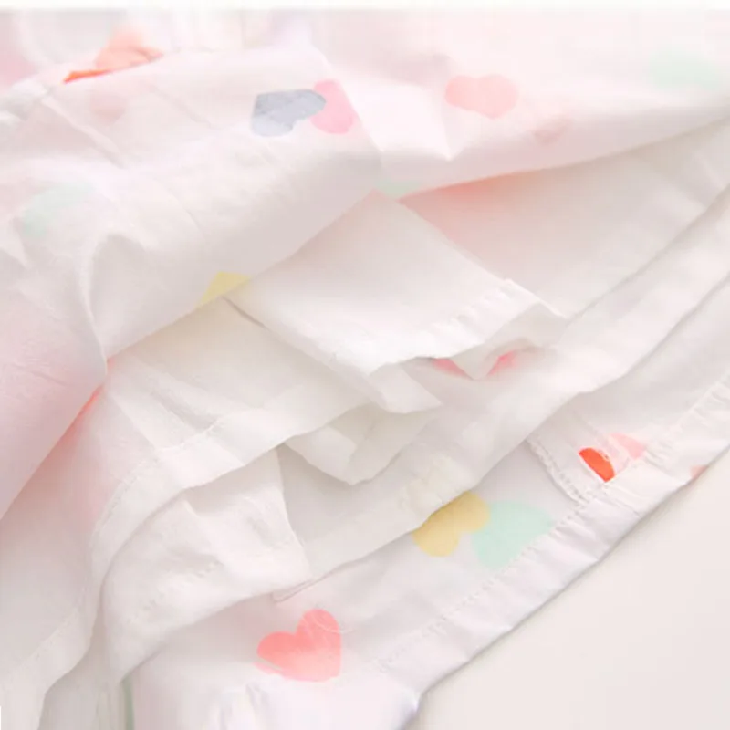 Baby Girl Dress Heart Print Summer Princess party Kids Clothing 2t-7 | Детская одежда и обувь