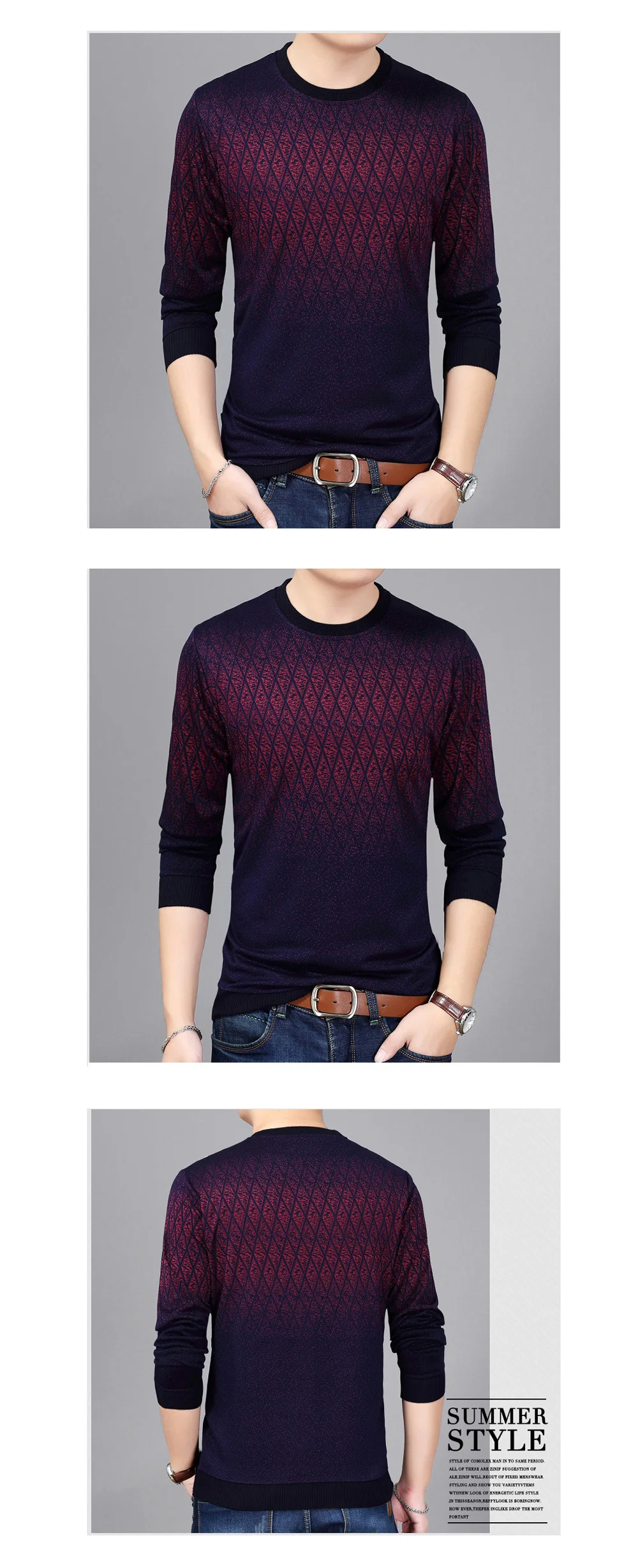 DIMUSI Autumn Winter Mens Sweater Shirt Casual Men O-Neck Wool Pullover Sweater Men's Slim Fit Knitted Pull Sweaters Clothing