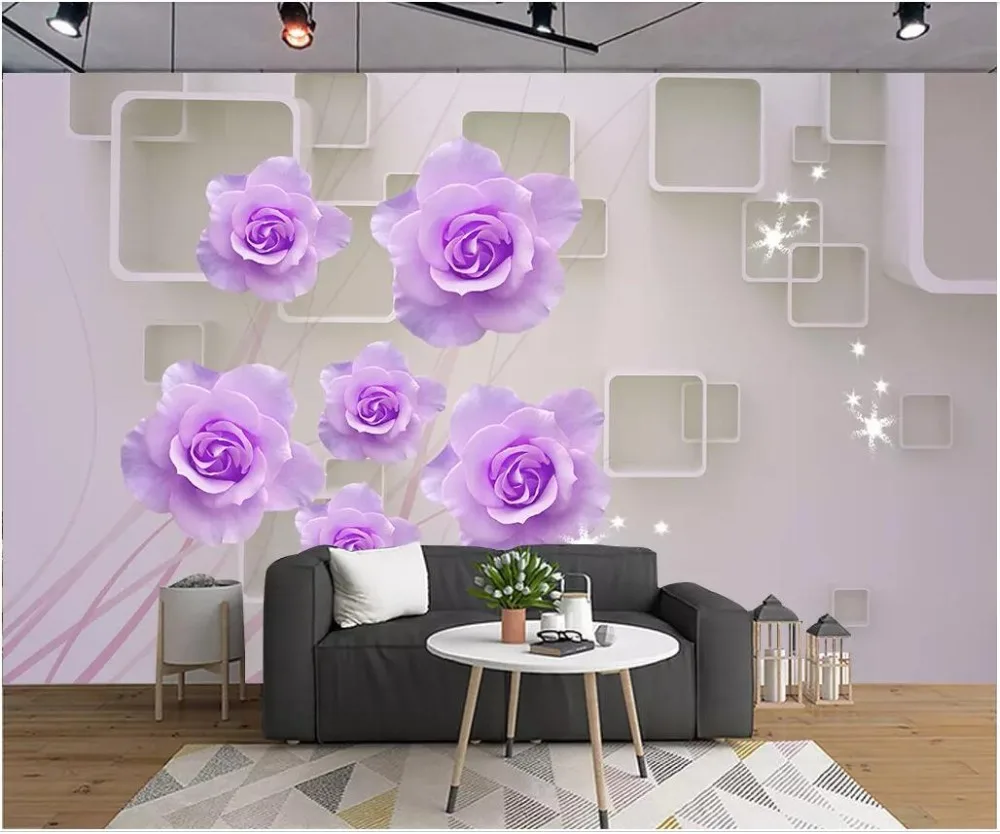 3d обои на заказ фото романтическая красота Роза Пион цветок фон настенный