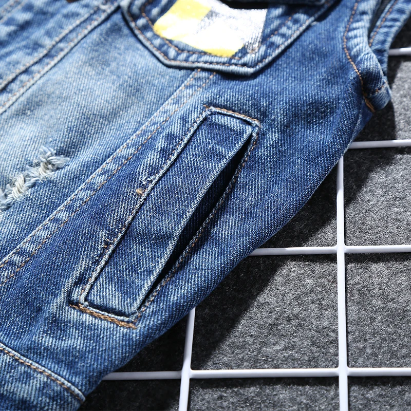 Sifafos/детская одежда джинсовые жилеты пальто жилет для мальчиков и девочек Милая