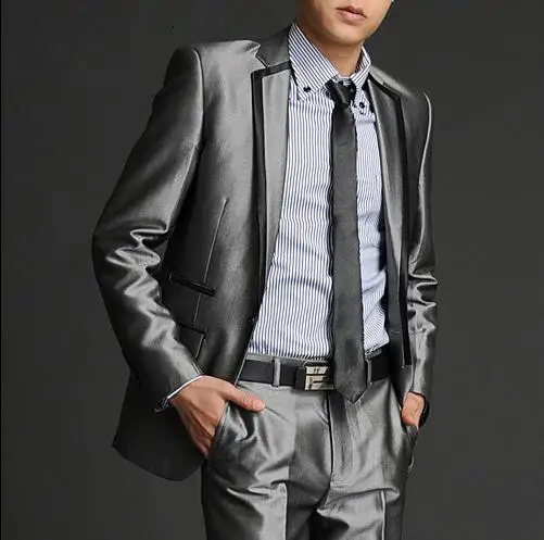 

Black grey edge blazer men formal dress latest coat pant designs suit men costume homme trouser marriage wedding suits for men's