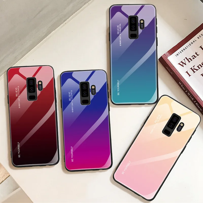 ALBK закаленное Стекло чехол для Samsung Galaxy S8 S9 S10 плюс A7 J6 A8 2018 Note 8 9 M30 M20 Аврора S10e A50 A30
