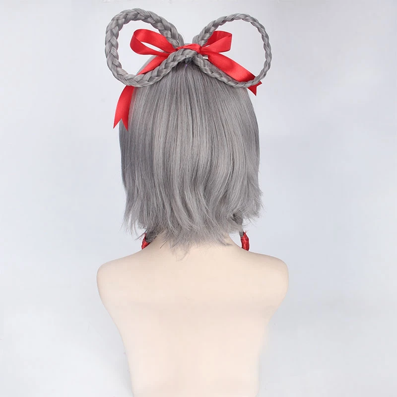 VOCALOID Luo Tianyi для женщин длинные прямые косы косплей парики 120 см серый термостойкий