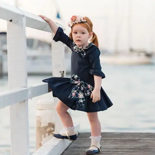 2018 элегантная детская одежда для маленьких девочек платье принцессы с