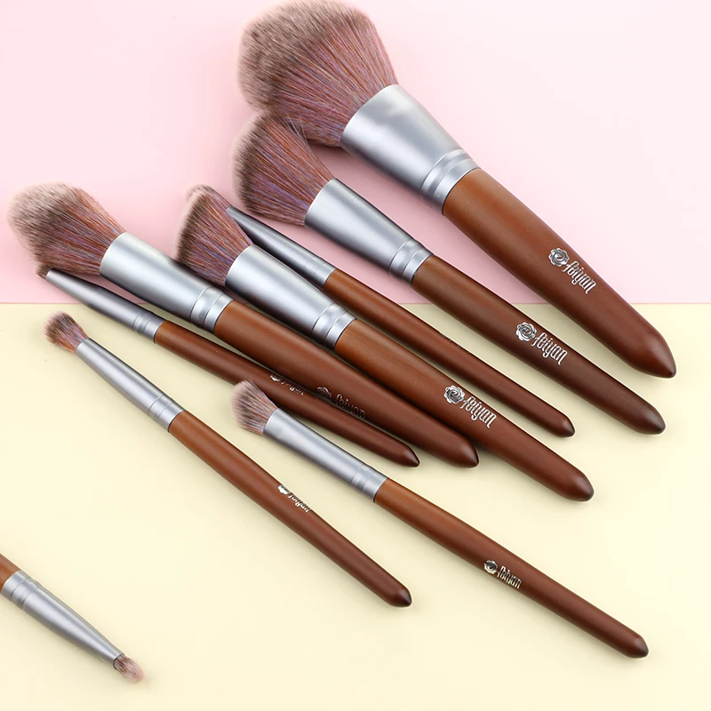 Feiyan Professional Макияж расчёски для волос комплект 9 шт. супер мягкие свободные косметическая пудра для нанесения основы румян теней для век губ бровей к