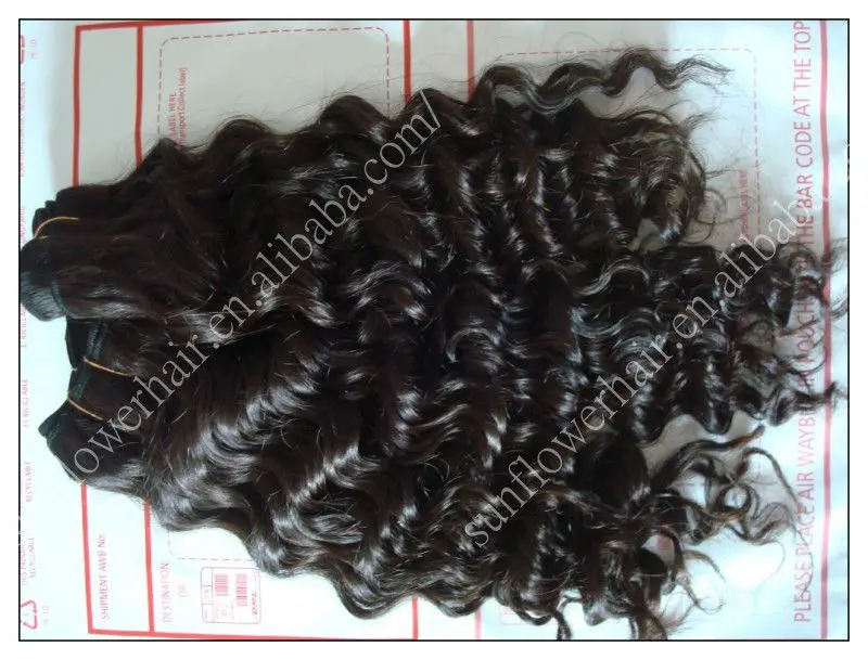 Филиппинский девы волос связки низкие цены вьющихся wefts100 % человеческие волосы