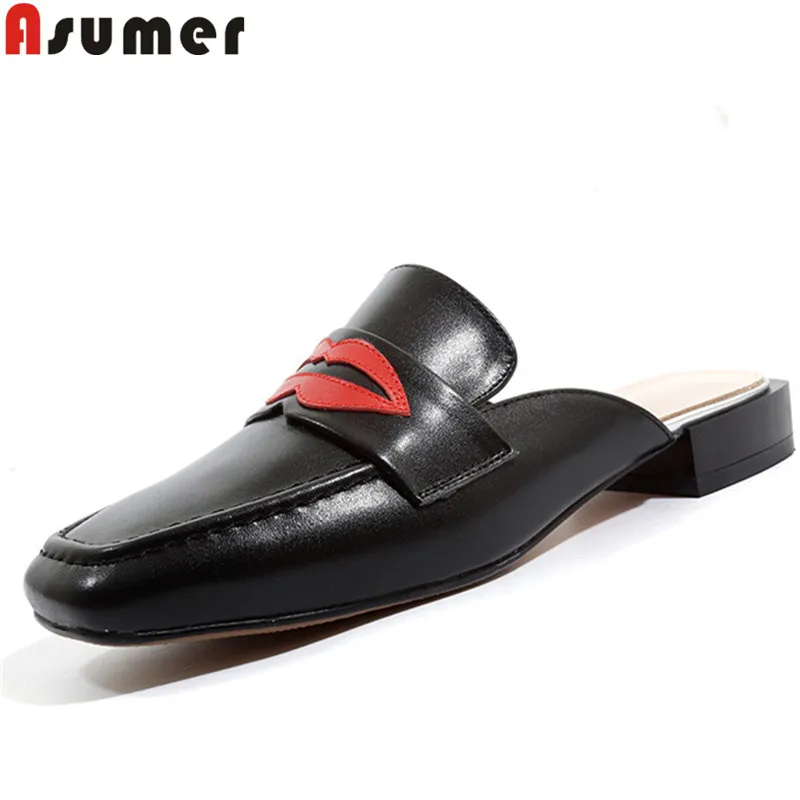 ASUMER/большие размеры 33-43 Новая обувь Женские туфли без задника с квадратным носком