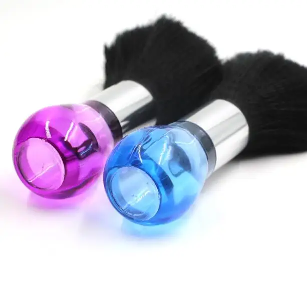 1pc Crystal Barber Soft Hair Brush Neck Face Hair Cleaning Brushes Hairdressing Hair Cutting Salon Cleaning Tool