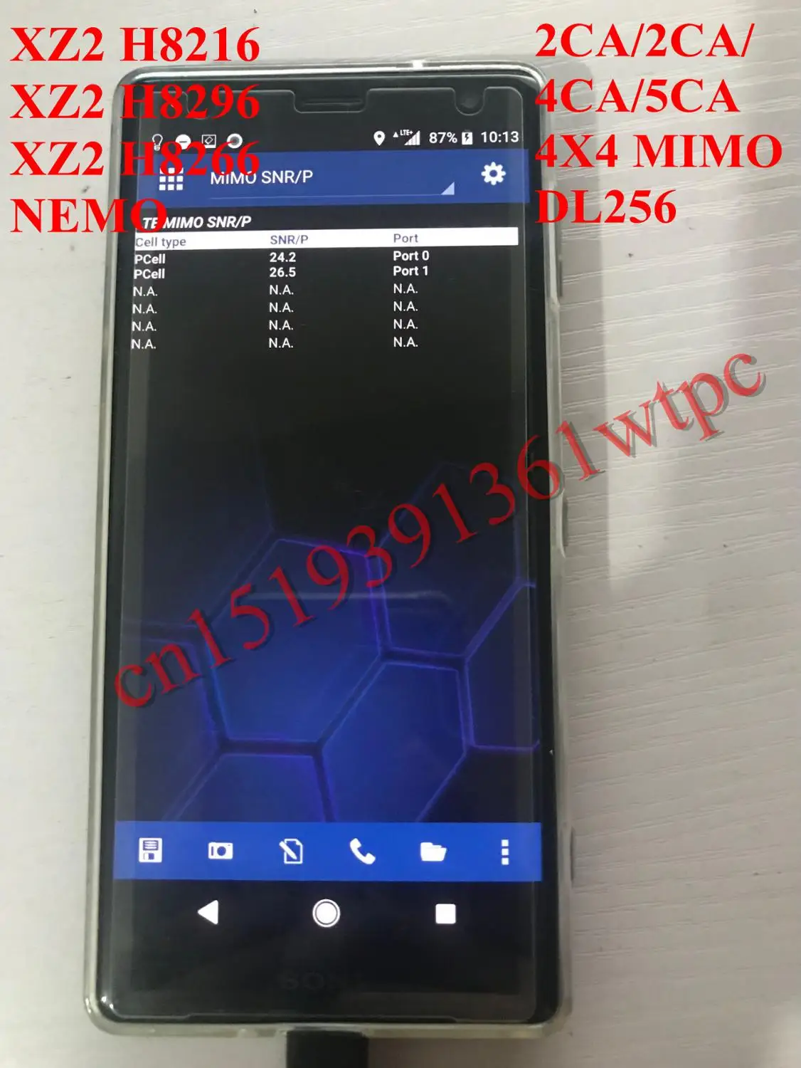 Бесплатная доставка DHL + XZ2 H8296 NEMO HANDY & NMR VOLTE 4x4MIMO 256QAM 3CC 4CC 55CC тестирование|Детали