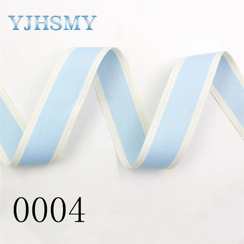 I-19712-1600 YJHSMY I-19712-1597, 10 ярдов/партия, 10/25/38 мм двухсторонняя двухцветная полосатая лента поделка бант повязка на голову подарочная упаковка МАТЕРИАЛЫ - Цвет: I-19712-1600