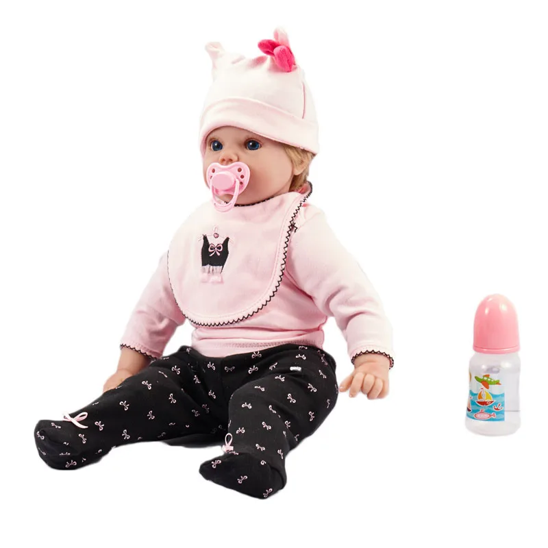 LEOOFU 50 см 20 дюймов bebe Кукла реборн Мягкие силиконовые куклы для новорожденных и