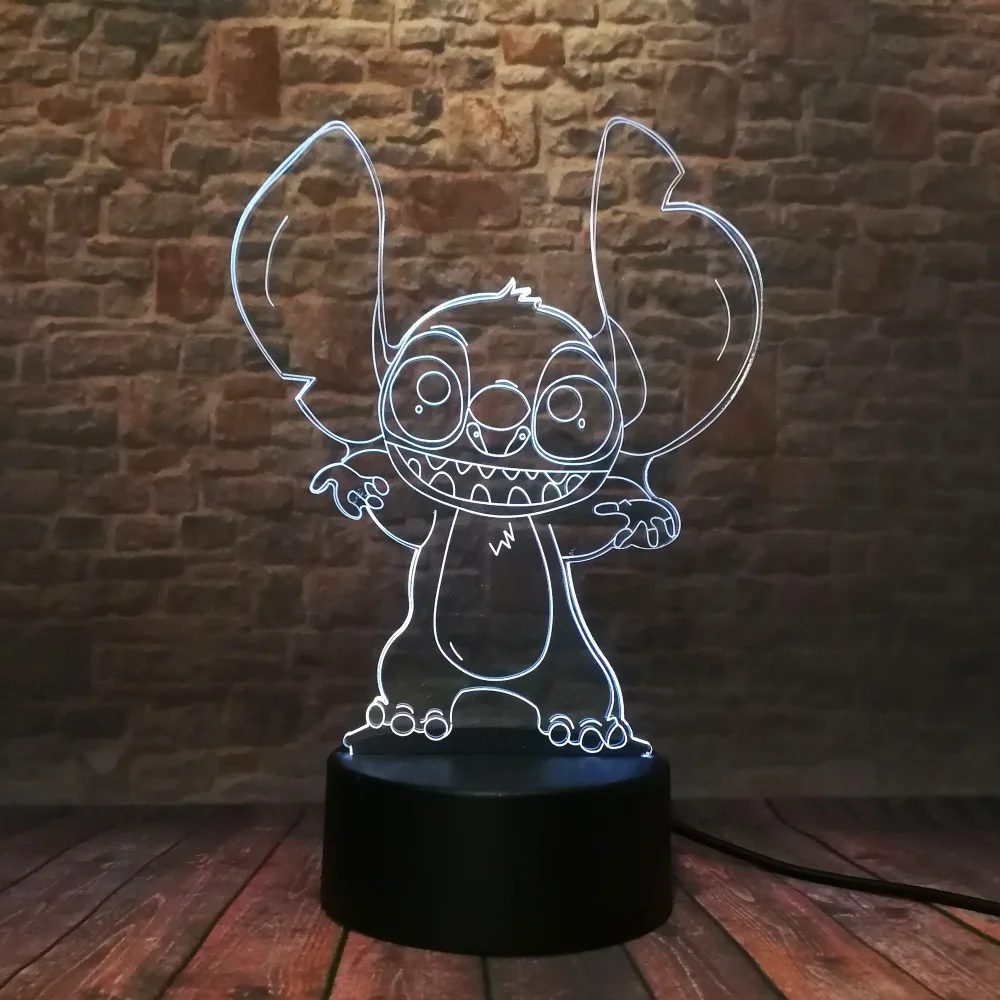 Новинка 3D рисунок в виде персонажей мультфильмов фигурка светодиодный ночник 7