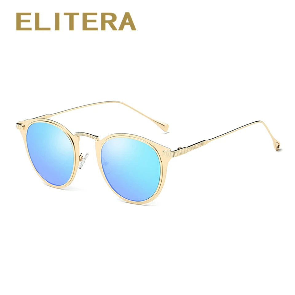 Женские зеркальные солнцезащитные очки ELITERA брендовые дизайнерские кошачий глаз
