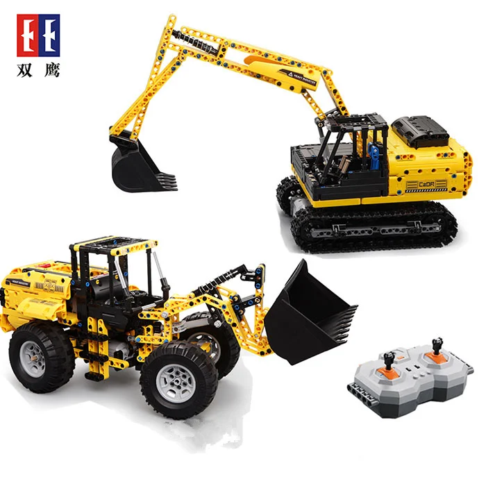 Technic моторизованный экскаватор строительные блоки электрические моторы функция