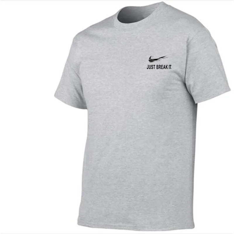 Новый Camisetas JUST BREAK IT Футболка мужская футболки с рисунками печати Повседневная