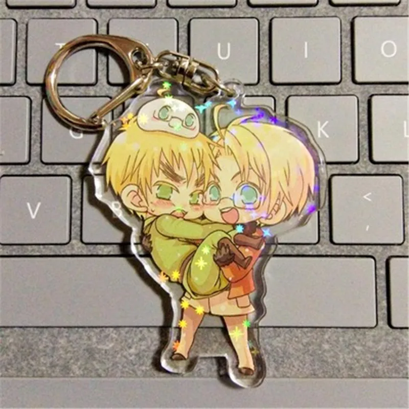 Аниме мультфильм Axis Powers Hetalia APH Альфреда Фелисиано Ludwig Arthur акриловый брелок для ключей Хэллоуин косплей рождественский подарок