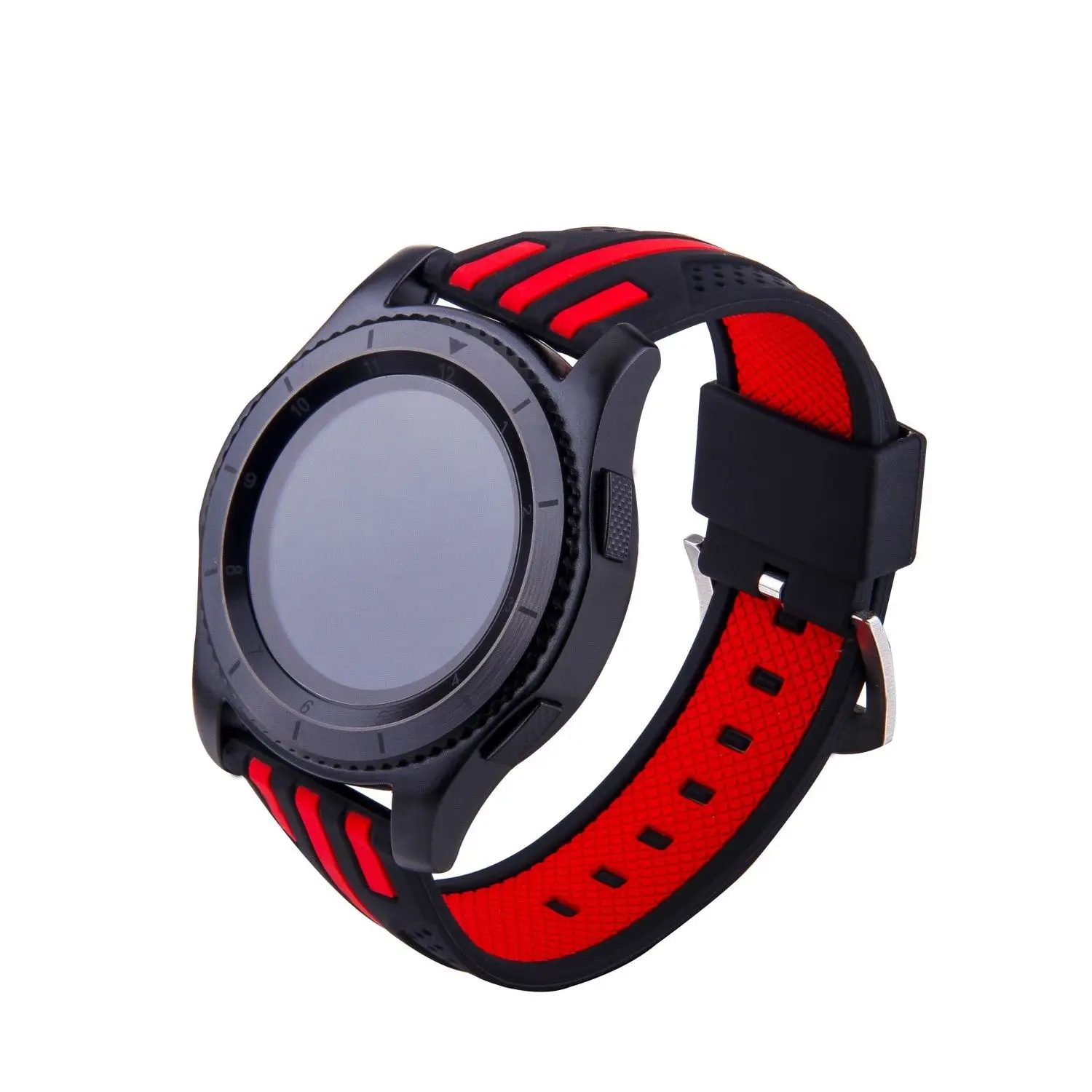 Полосатый спортивный силиконовый ремешок TW для Samsung Gear S3 Frontier двухцветный