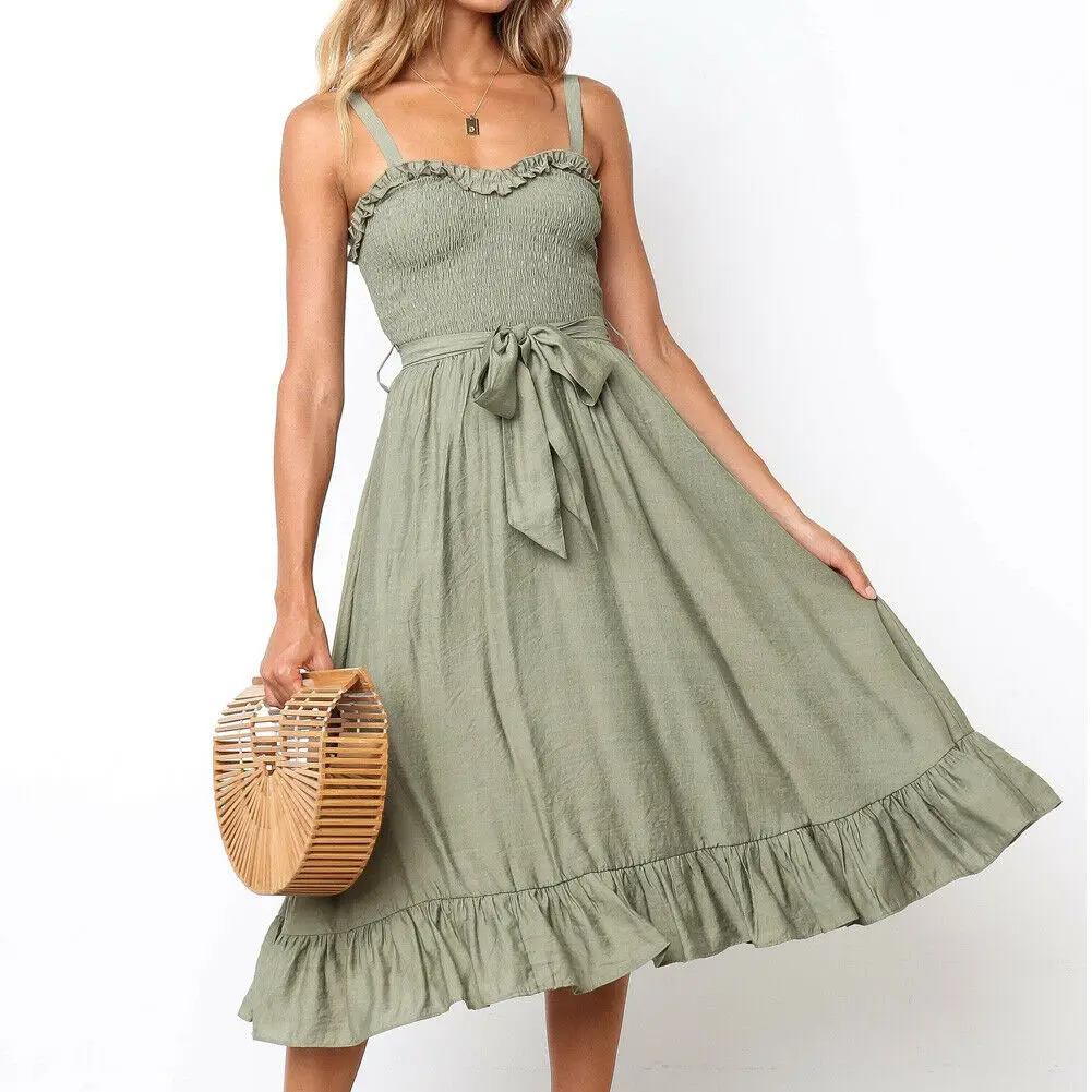 Модное женское летнее длинное платье в стиле бохо вечернее праздничное пляжное