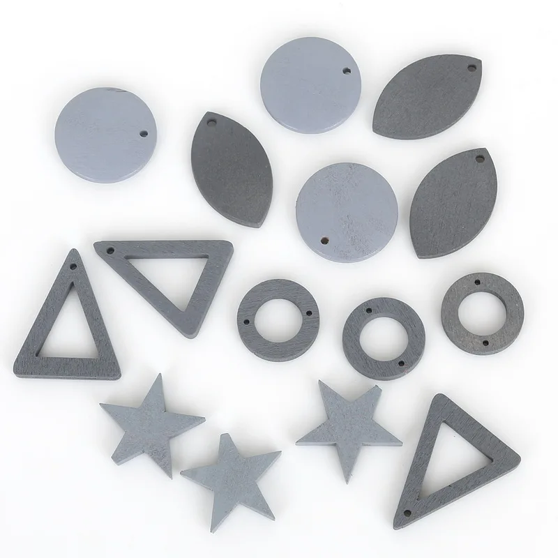 Лидер продаж деревянная подвеска в форме листа шириной 19 мм высотой 32 диафрагмой