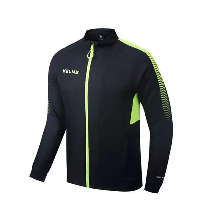 KELME тренировочная куртка для бега, мужское дышащее быстросохнущее Джерси, ветрозащитное пальто K088 - Цвет: Black