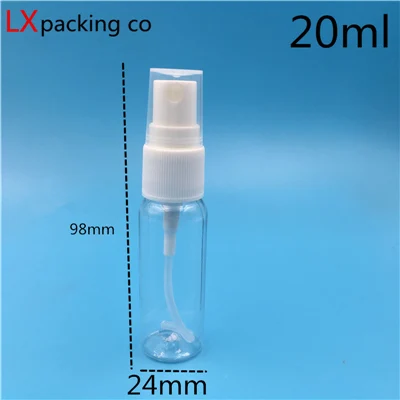 20ml 50 шт./лот 50 60 100 120 150 мл Прозрачный перегоняемый пластиковый спрей парфюмерные бутылочки пустые косметические контейнеры - Цвет: 20ml