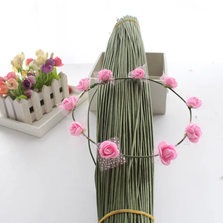 60 см Цветочная проволока DIY розетка мягкая железная аксессуары из цветочных