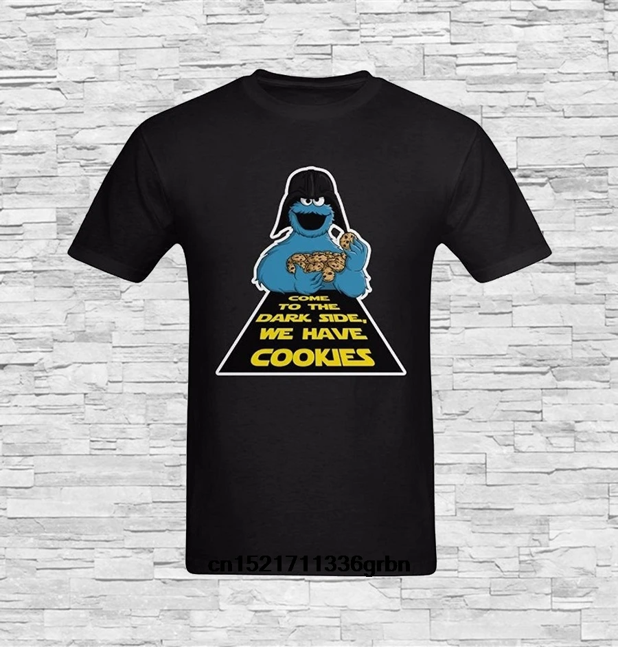 Мужская футболка с рукавом новая весна лето печенье монстр приходят в темную
