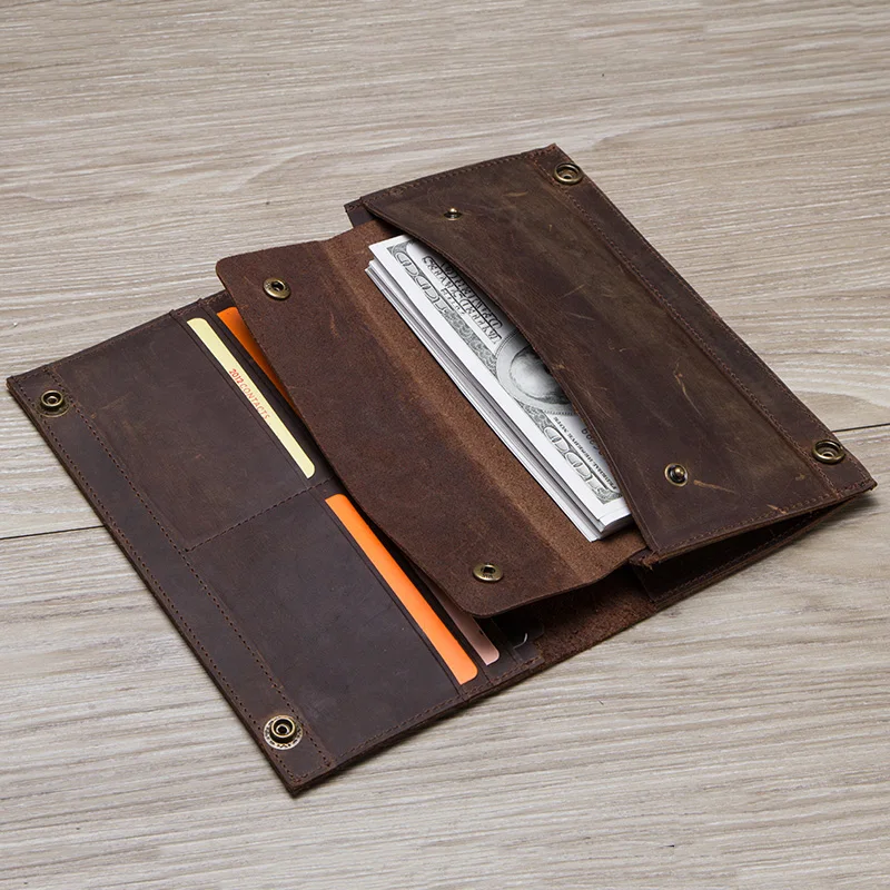 CONTACT'S коровьей кожи мужской длинный кошелек для сотового телефона старинные