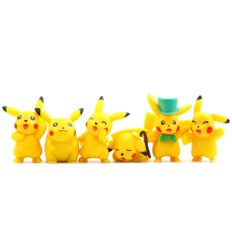 18 шт./компл. и 12 Kawaii Cute Pikachu аниме фигурка ПВХ модель украшения игрушки|anime action