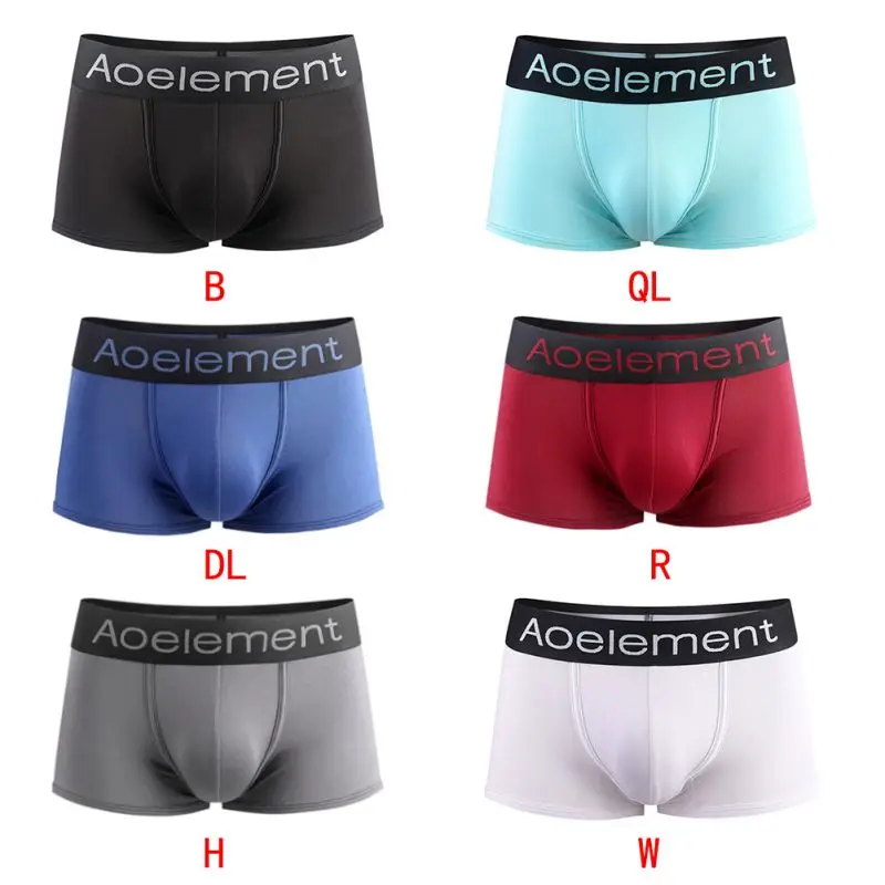 Мужские трусы с сеткой WJ серые сетчатые u образным карманом нижнее белье для геев