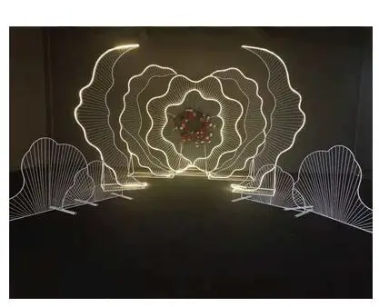 Свадебный реквизит, железный экран, свадебное сценическое поколение tianjiao road lead, декоративный фон, Свадебный перьевой фон