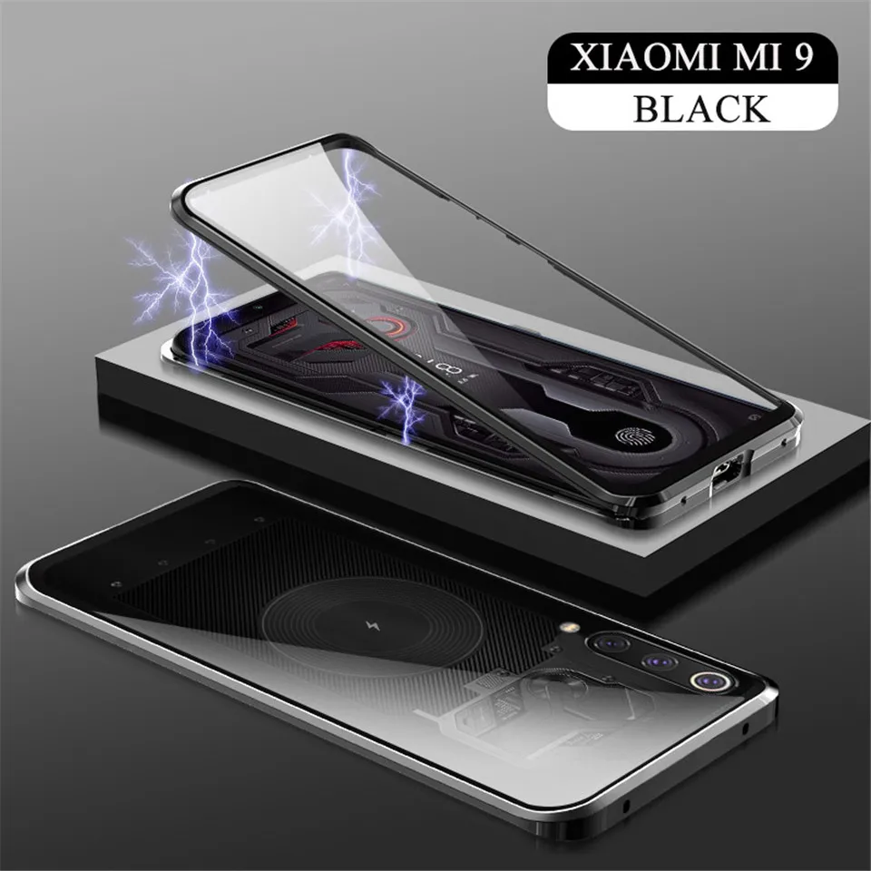 360 магнитный адсорбционный металлический корпус чехол на для Xiaomi mi 9 прозрачный противоударный передний задний закаленный стеклянный чехол на для Xiaomi mi 9 se mi 9t чехол на для сяоми ксиоми ми 9 se 9t