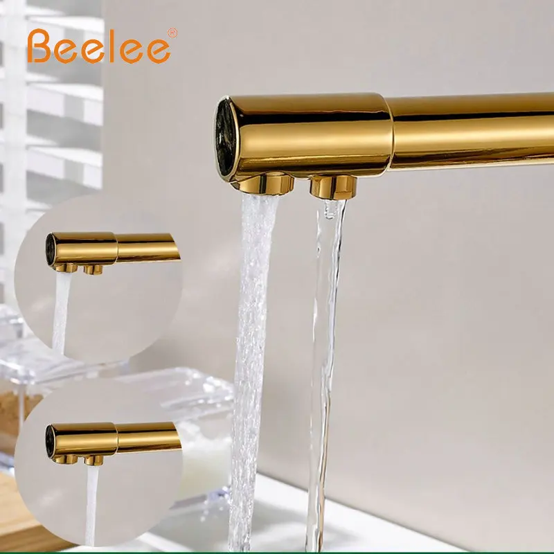 Beelee смеситель для кухни вытяжной поворотный кран на палубе с поворотом 360