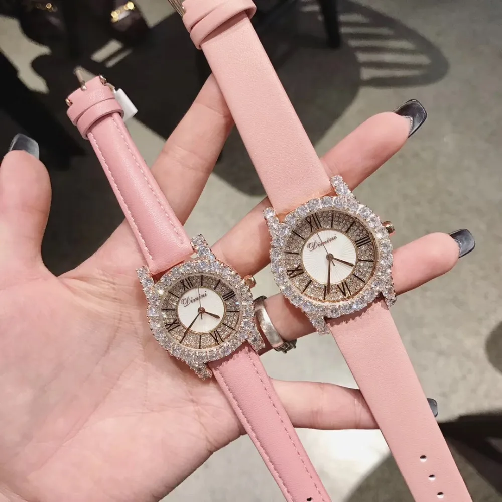 Роскошные женские часы Blingbling с кристаллами ювелирные изделия винтажные римские
