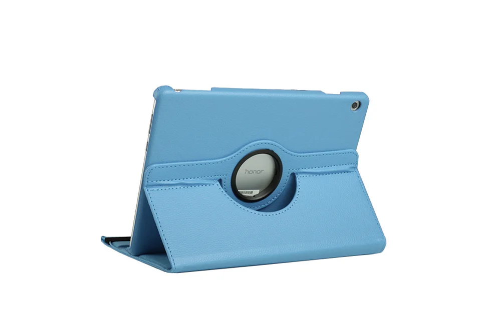 Sky Blue 360 Вращающийся из искусственной кожи чехол для huawei MediaPad T5 10 Крышка для huawei Медиа Pad AGS2-W09 AGS2-L09 AGS2-L03 AGS2-W19 10,1 дюймов - Цвет: Sky Blue