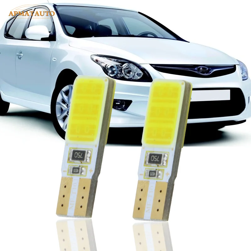 2x T10 W5W для SAMSUNG COB чип светодиодные боковые габаритные огни лампа Hyundai Solaris Elantra