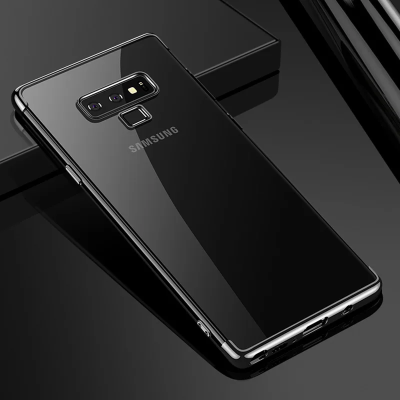 Роскошный прозрачный чехол Fundas для Samsung Note 9 Galaxy мягкий из ТПУ с покрытием