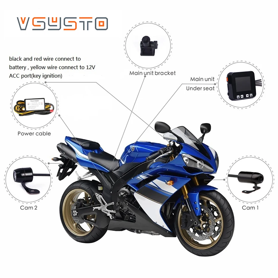 VSYSTO wifi Автомобильный видеорегистратор с двойным объективом спереди 1080 p FULL hd