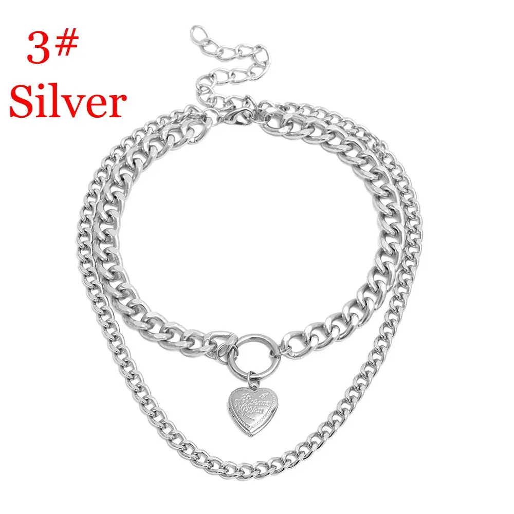 Silver 3 Винтажное многослойное жемчужное ожерелье-чокер, массивное ожерелье с кулоном из монетки Девы Марии, женское ювелирное изделие - Окраска металла: Silver 3